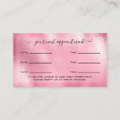 Carte De Visite Parties scintillant Rose Eyelash Extension Rendez- (Dos)