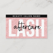 Carte De Visite Parties scintillant Rose Eyelash Extensions Lash A (Devant)