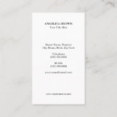 Carte De Visite Parties scintillant rose Faux et papillon noir (Dos)