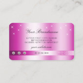 Carte De Visite Parties scintillant rose fille de luxe Stars étinc (Dos)
