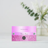 Carte De Visite Parties scintillant rose Fille Étincelante de luxe (Debout devant)