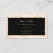 Carte De Visite Parties scintillant rose Glam Elegant Black and Go (Dos)