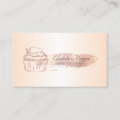 Carte De Visite Parties scintillant rose Gold Brush Stroke (Devant)