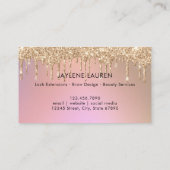 Carte De Visite Parties scintillant rose Gold Butterfly Loyalty Ca (Dos)