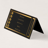 Carte De Visite Parties scintillant Rose Gold de luxe (Dos)