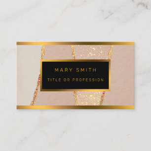 Carte De Visite Parties scintillant Rose Gold de luxe