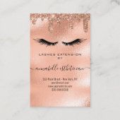 Carte De Visite Parties scintillant Rose Gold Eyelash Extension Cl (Devant)