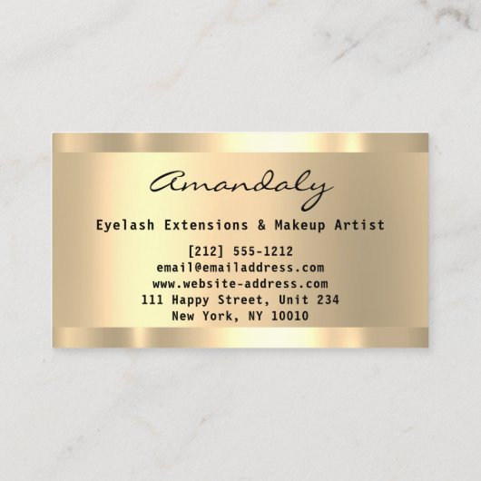 Carte De Visite Parties scintillant Rose Gold Frame Event Planner  (Dos)