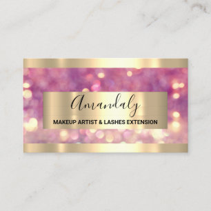 Carte De Visite Parties scintillant Rose Gold Frame Event Planner 