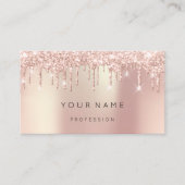 Carte De Visite Parties scintillant rose Gold Pearly Abstrait Silk (Devant)