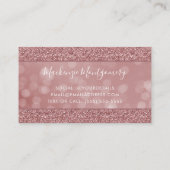 Carte De Visite Parties scintillant Rose Gold Sparkle de luxe Boke (Dos)