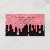 Carte De Visite Parties scintillant rose goutte-à-goutte Maquillag (Dos)