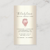 Carte De Visite Parties scintillant rose goutte de fraise Confecti (Dos)