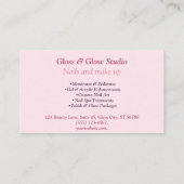 Carte De Visite Parties scintillant Rose Gradient Elégant salon de (Dos)