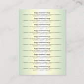 Carte De Visite Parties scintillant rose Ingrédients de parfum d'o (Dos)