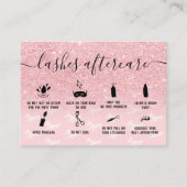 Carte De Visite Parties scintillant rose lashes illustrations (Devant)