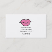 Carte De Visite Parties scintillant rose lèvres Kiss Chic maquilla (Dos)