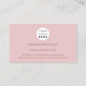 Carte De Visite Parties scintillant rose Logo Robe Mode Événement  (Dos)