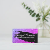 Carte De Visite Parties scintillant Rose Lumineuse 5 dollars bijou (Debout devant)