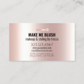 Carte De Visite Parties scintillant Rose maquillage + rose-rose mé (Dos)