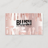 Carte De Visite Parties scintillant Rose maquillage + rose-rose mé (Devant)