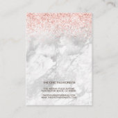 Carte De Visite Parties scintillant rose Marbre Votre Logo Clip Éc (Dos)