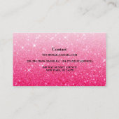 Carte de visite Parties scintillant rose moderne (Dos)