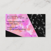Carte De Visite *~* Parties scintillant rose moderne Abstraite Fle (Dos)