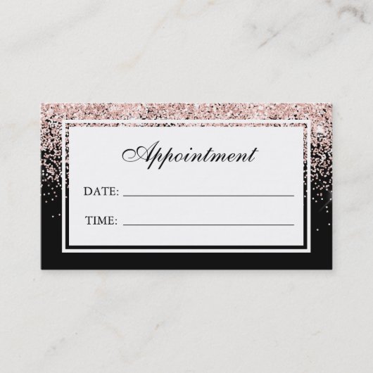 Carte De Visite Parties scintillant rose moderne Salle à ongles re (Devant)