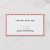 Carte De Visite Parties scintillant rose moderne Texture Accents b (Dos)