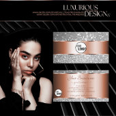 Carte De Visite Parties scintillant rose or argent Étoiles lumineu