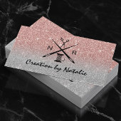 Carte De Visite Parties scintillant Rose or couture couture à vape