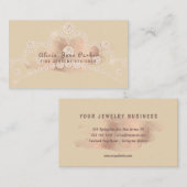 Carte De Visite parties scintillant rose or diamants bijouterie bi (Devant / Derrière)