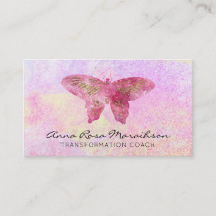 Carte De Visite *~* Parties scintillant rose Papillon de Imaginair