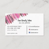 Carte De Visite Parties scintillant rose polonais brosses à ongles (Dos)