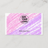 Carte De Visite Parties scintillant rose simple étincelle ajouter  (Dos)