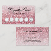 Carte De Visite Parties scintillant rose tendance Beauté Business  (Devant / Derrière)