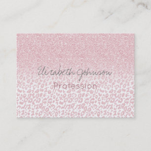 Carte De Visite Parties scintillant rose tendance et Ombre Emprein