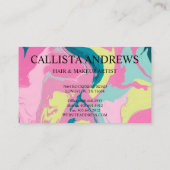 Carte De Visite Parties scintillant rose vibre Dérive pour la conc (Dos)