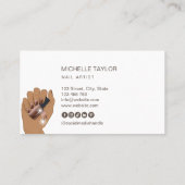 Carte De Visite Parties scintillant rose vif tendance moderne ongl (Dos)