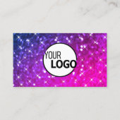 Carte De Visite Parties scintillant rose violet luxueuse Étoiles l (Devant)