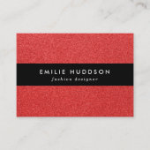 Carte De Visite Parties scintillant rouge, étincelle, Arrière - pl (Devant)