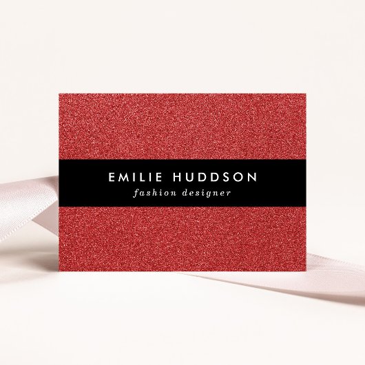Carte De Visite Parties scintillant rouge, étincelle, Arrière - pl