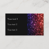 Carte De Visite Parties scintillant rouge violet brillant et noir (Devant)