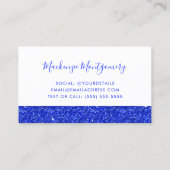 Carte De Visite Parties scintillant Royal Blue de luxe (Dos)