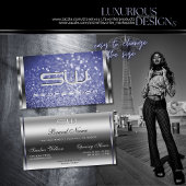 Carte De Visite Parties scintillant Royal Blue Sparkle de luxe Mon