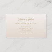 Carte De Visite Parties scintillant Salon Chic Rose Lumière Cadre (Dos)