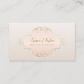 Carte De Visite Parties scintillant Salon Chic Rose Lumière Cadre (Devant)