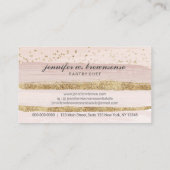 Carte De Visite Parties scintillant Script Gâteau Floral Boulanger (Dos)