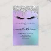 Carte De Visite Parties scintillant Silver Eyelash Extension Clien (Devant)